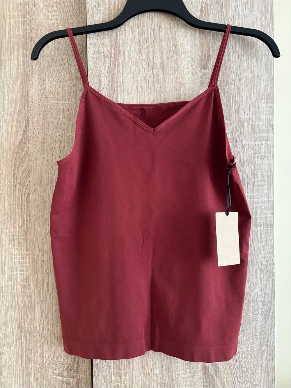 Halogen Burgundy V-Neck Spaghetti Strap Camisole